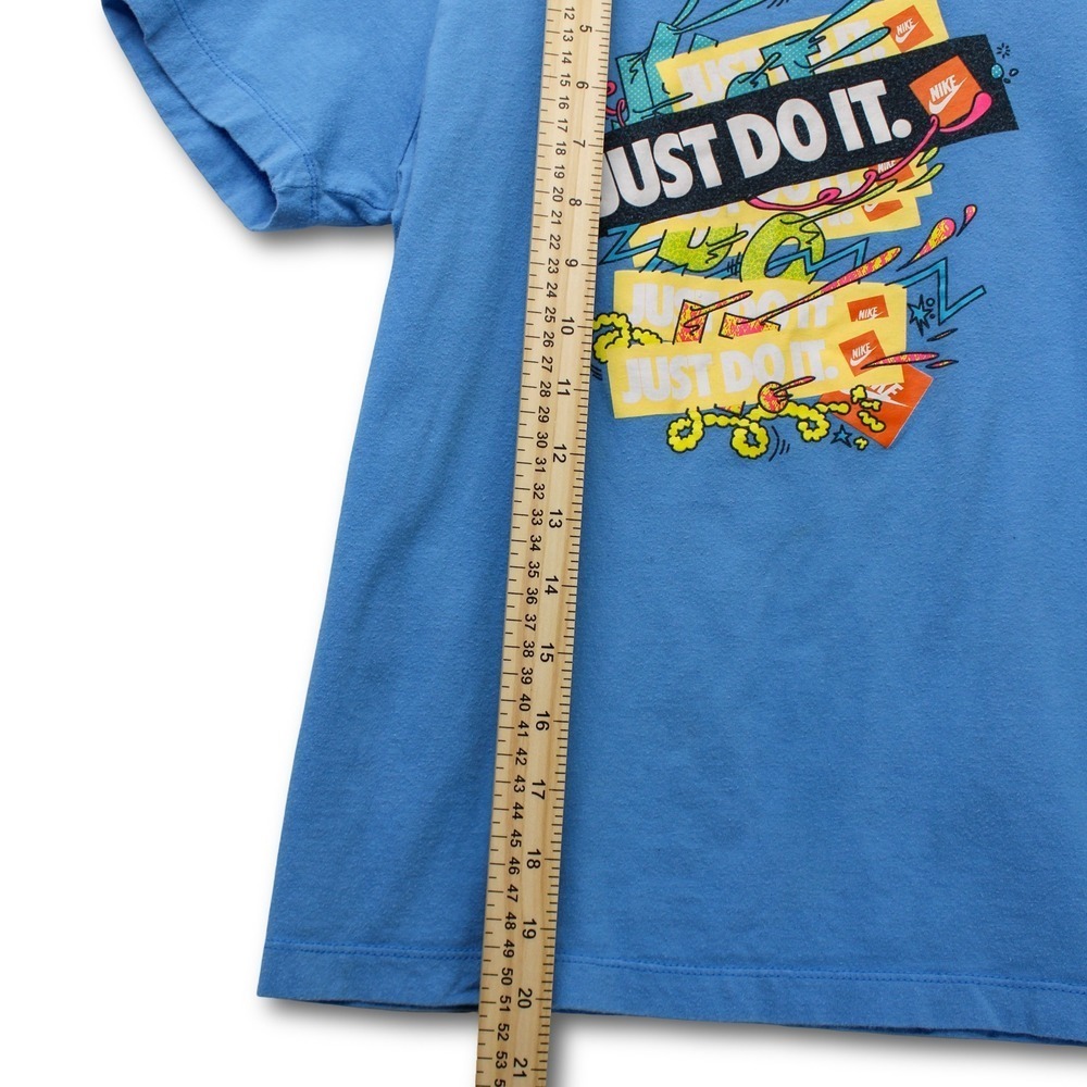 Nike Just Do It Graphic T-Shirt Kids Size Medium Blue Short Sleeve Excellent - Picture 5 of 6